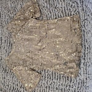 Gold sequin women's top